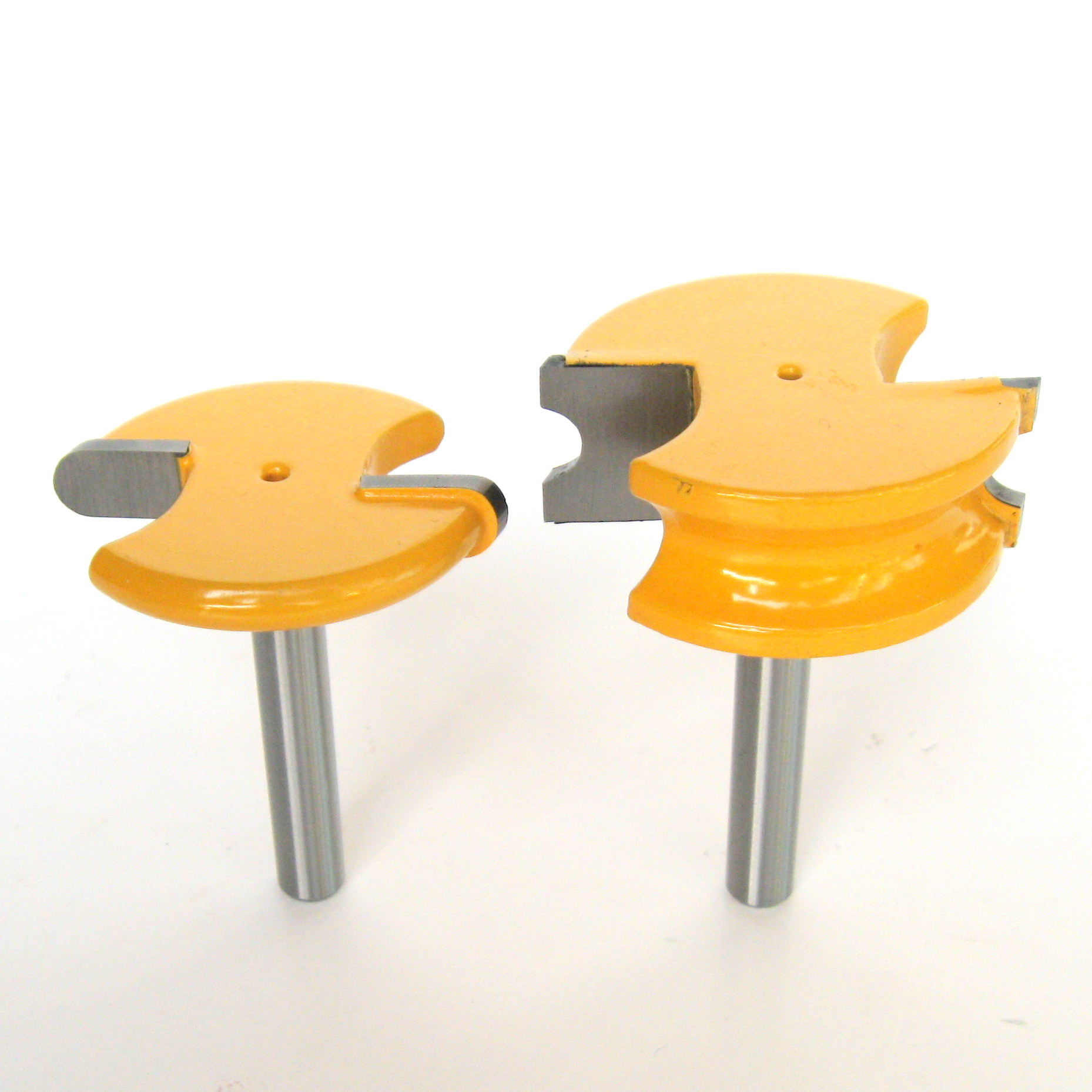 2 pc 1/4" Shank 1/4" Diameter Flute & Bead Canoe Router Bit Set sct 888